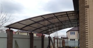 Навесы из поликарбоната к дому Нягань, цена от 3652 руб.