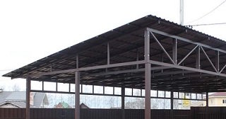 Односкатные навесы из профнастила 4 на 4: монтаж и продажа в Нягани от 1749 руб.